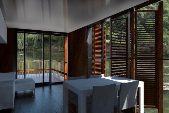 Casa flotante: monsieur hocquard living terrace | Arquitectura | Estudio Jerez